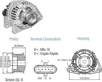 ZM ZM 90.106.10 - Alternator autospares.lv