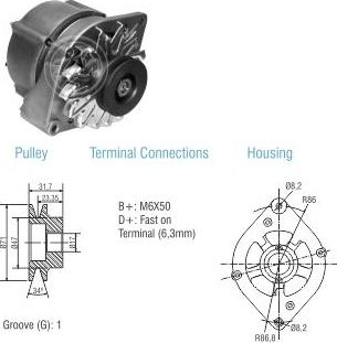 ZM ZM 90.101.06 - Alternator autospares.lv