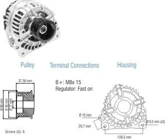 ZM ZM 90.108.02 - Alternator autospares.lv