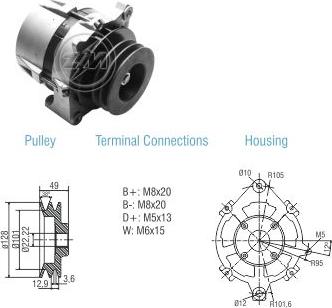 ZM ZM 90.103.01 - Alternator autospares.lv