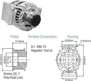 ZM ZM 90.107.01 - Alternator autospares.lv