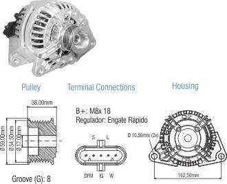 ZM ZM 90.208.02 - Alternator autospares.lv