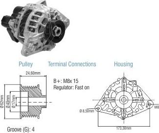 ZM ZM 90.203.04 - Alternator autospares.lv