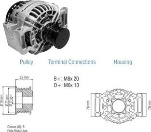 ZM ZM 90.202.01 - Alternator autospares.lv