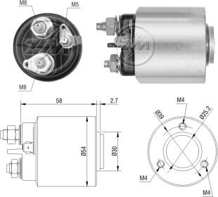 ZM ZM-599 - Solenoid Switch, starter autospares.lv