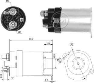 ZM ZM556 - Solenoid Switch, starter autospares.lv