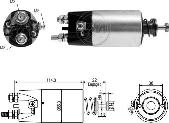 ZM ZM5897 - Solenoid Switch, starter autospares.lv