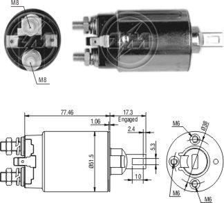 ZM ZM-691 - Solenoid Switch, starter autospares.lv