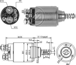 ZM ZM-647 - Solenoid Switch, starter autospares.lv