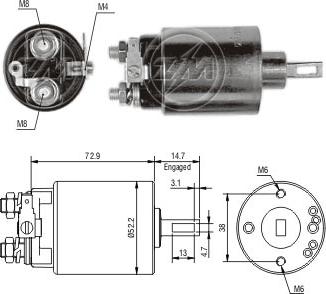 ZM ZM-684 - Solenoid Switch, starter autospares.lv