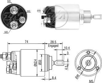 ZM ZM6381 - Solenoid Switch, starter autospares.lv