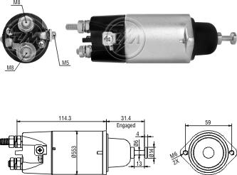 ZM ZM898 - Solenoid Switch, starter autospares.lv