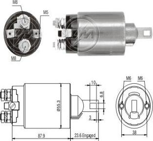 ZM ZM-894 - Solenoid Switch, starter autospares.lv