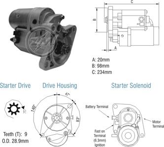 ZM ZM 80.140.01 - Starter autospares.lv