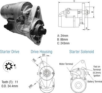 ZM ZM 80.140.02 - Starter autospares.lv