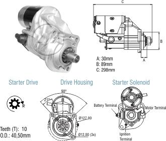 ZM ZM 80.141.04 - Starter autospares.lv