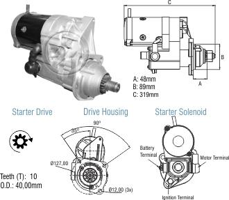 ZM ZM 80.141.02 - Starter autospares.lv