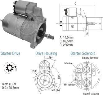 ZM ZM 80.106.04 - Starter autospares.lv