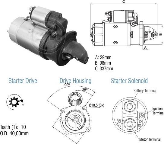 ZM ZM 80.103.09 - Starter autospares.lv