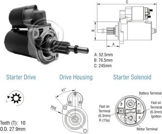 ZM ZM 80.110.01 - Starter autospares.lv