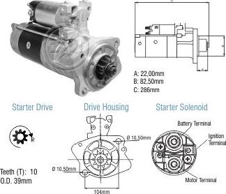 ZM ZM 80.895.01 - Starter autospares.lv