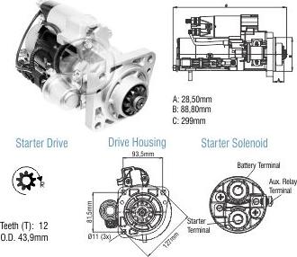 ZM ZM 80.895.02 - Starter autospares.lv