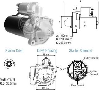 ZM ZM 80.381.01 - Starter autospares.lv