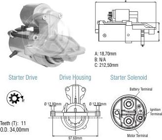 ZM ZM 80.761.05 - Starter autospares.lv