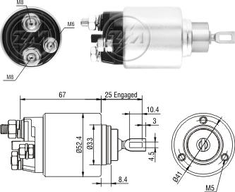 ZM ZM3381 - Solenoid Switch, starter autospares.lv