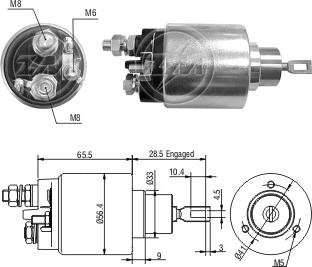 ZM ZM-2479 - Solenoid Switch, starter autospares.lv