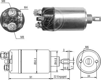 ZM ZM2629 - Solenoid Switch, starter autospares.lv