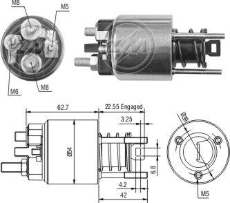 ZM ZM-2395 - Solenoid Switch, starter autospares.lv