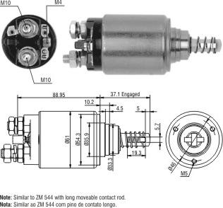 ZM ZM-744 - Solenoid Switch, starter autospares.lv