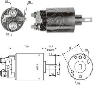 ZM ZM-780 - Solenoid Switch, starter autospares.lv