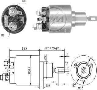 ZM ZM-773 - Solenoid Switch, starter autospares.lv