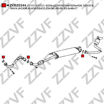 ZZVF ZVBZ0244 - Seal Ring, exhaust pipe autospares.lv