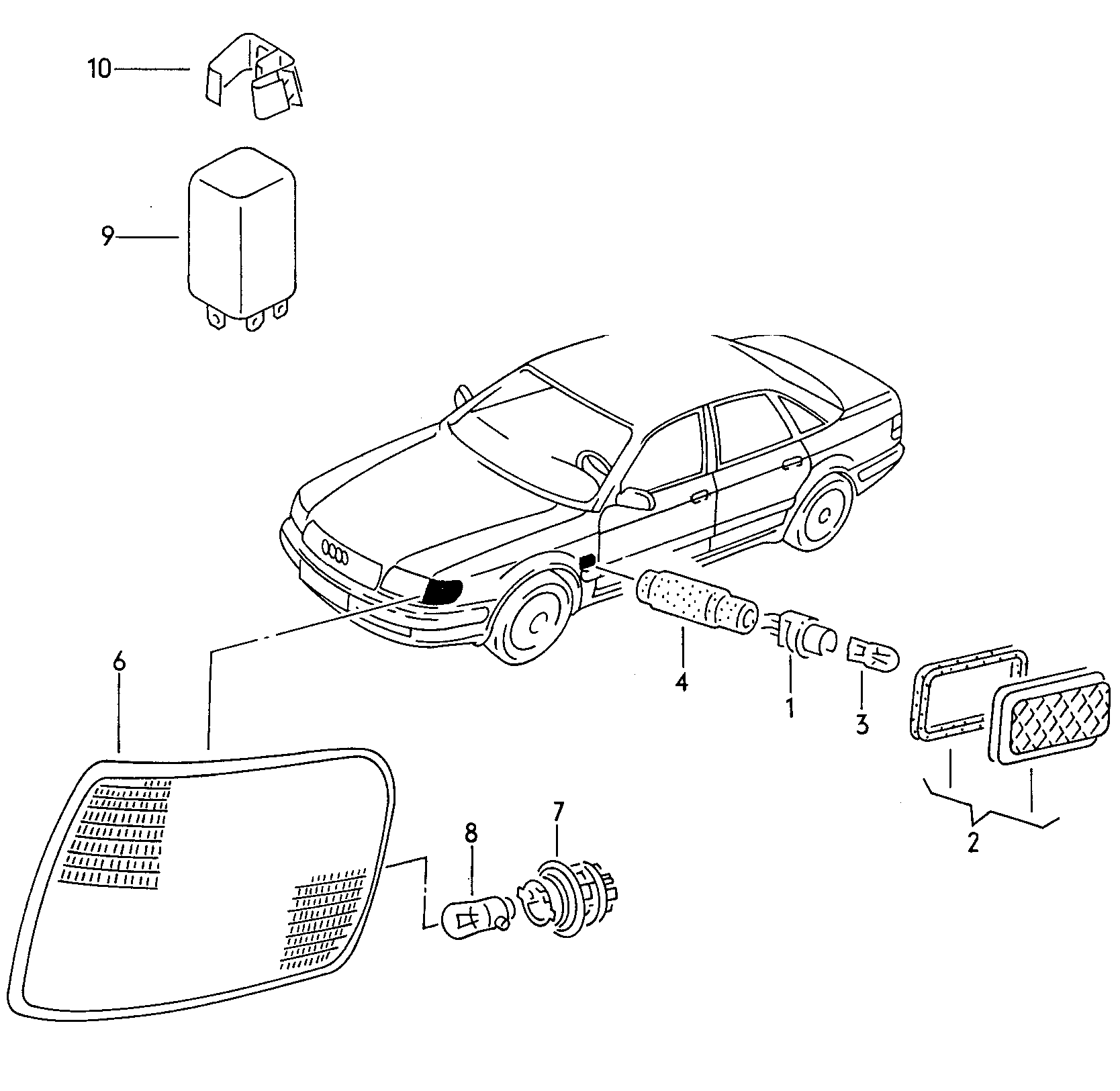 AUDI 1H0 953 227 - Turn signal indicator: 1 pcs. autospares.lv