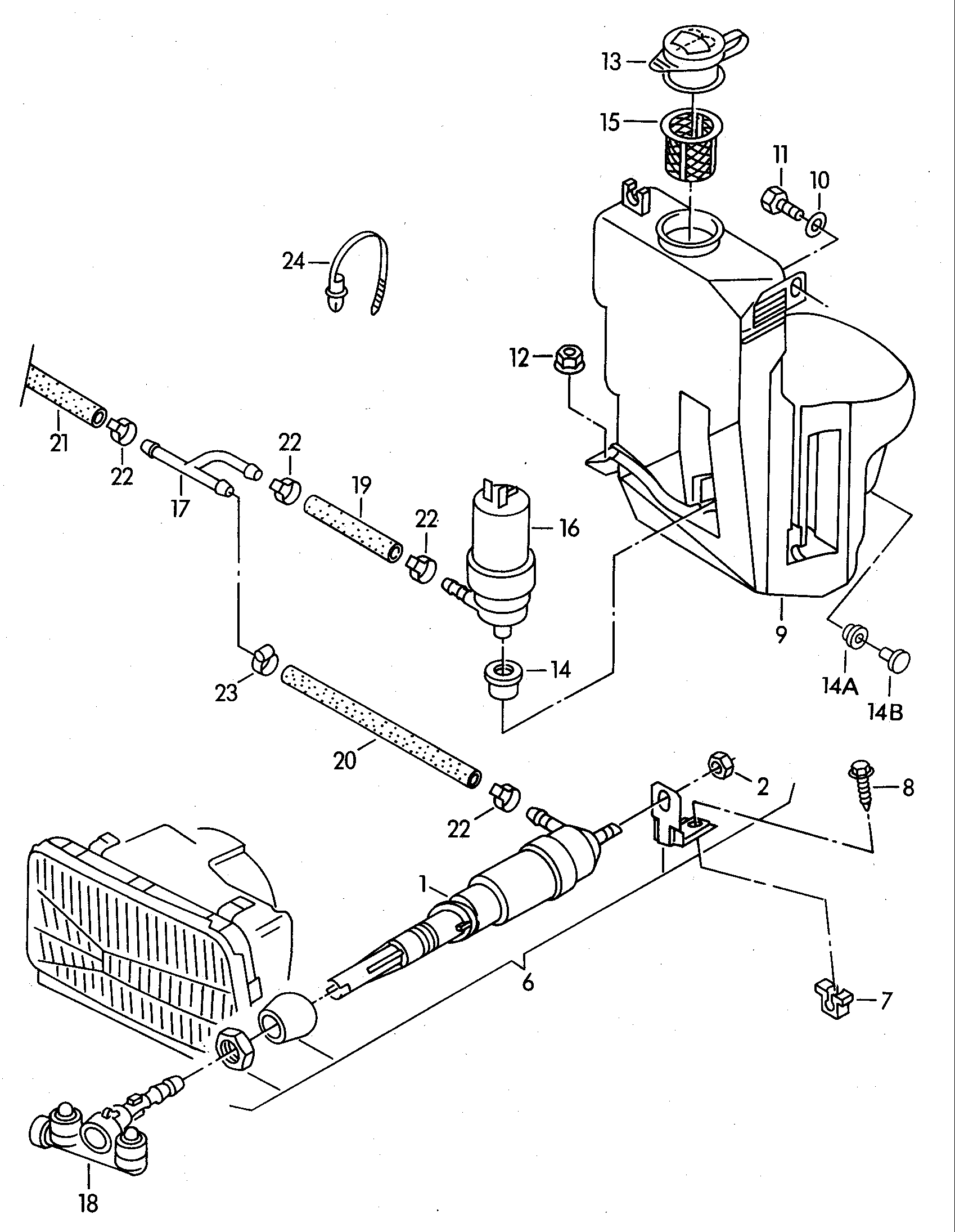 MAN 1J0 973 722A - Headlight washer system: 1 pcs. autospares.lv