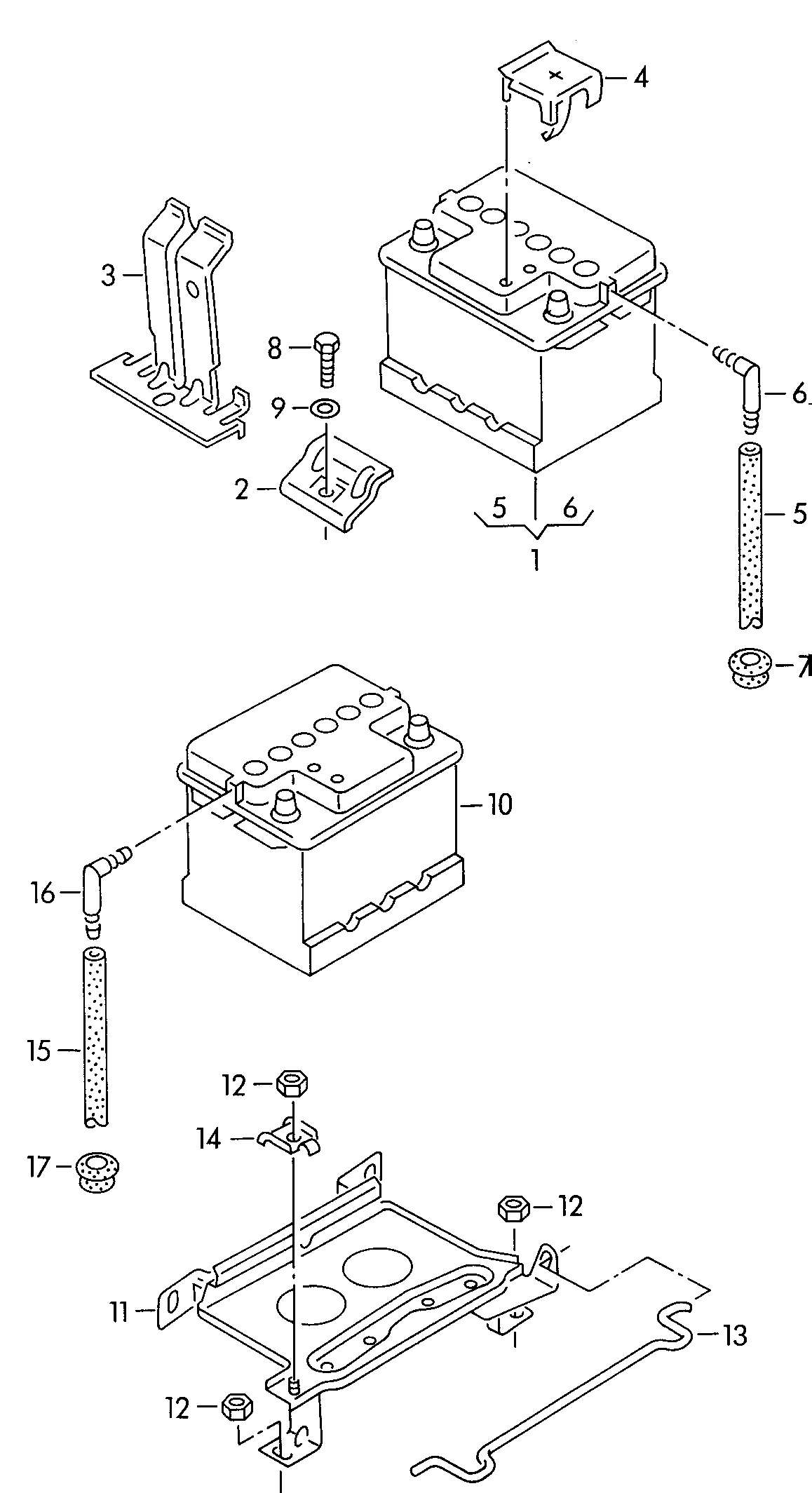 VAG 8A0915105E - Battery mounting battery: 1 pcs. autospares.lv