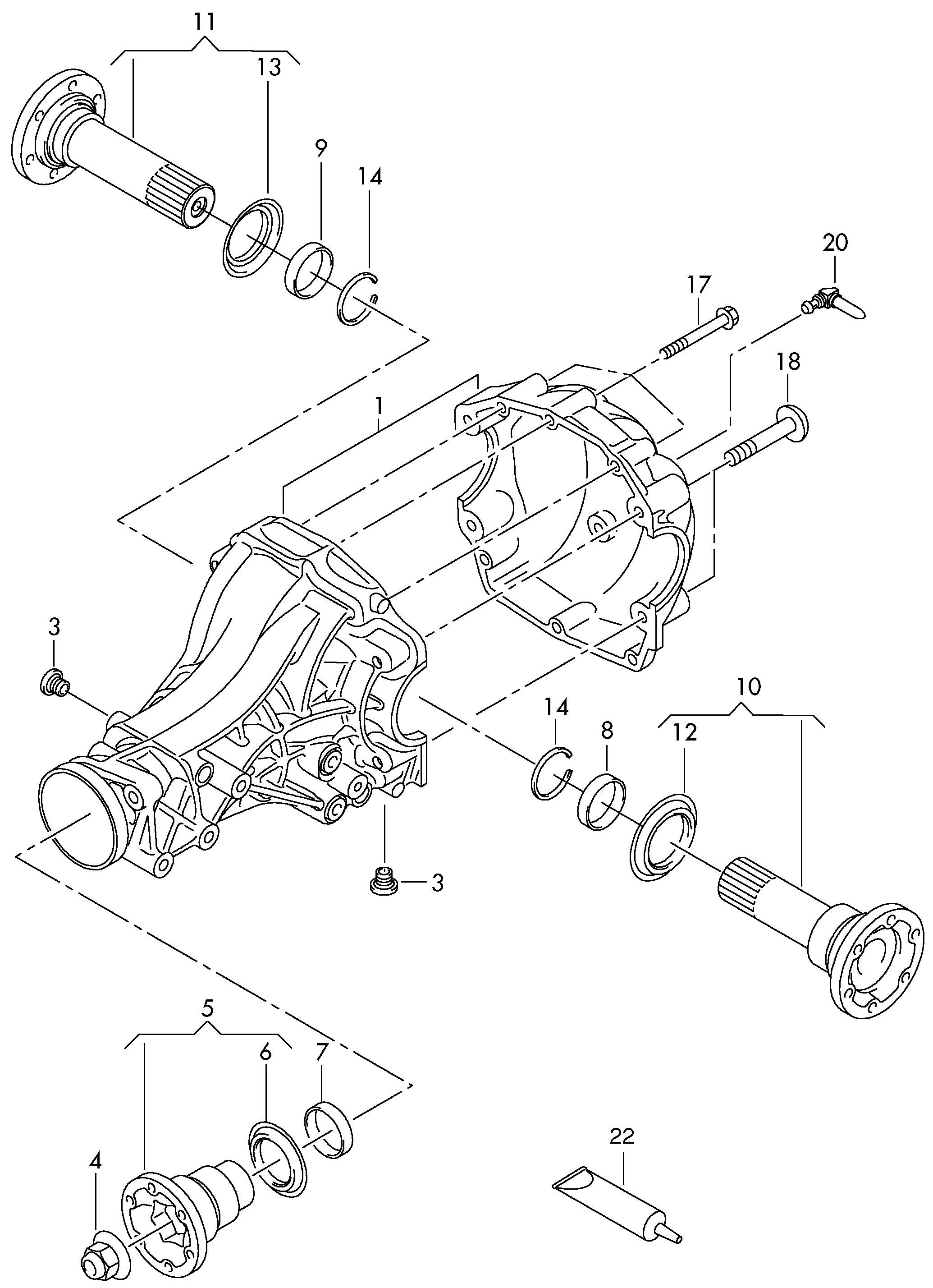 VW N 012 292 2 - Rear axle housing flanged shaft: 2 pcs. autospares.lv