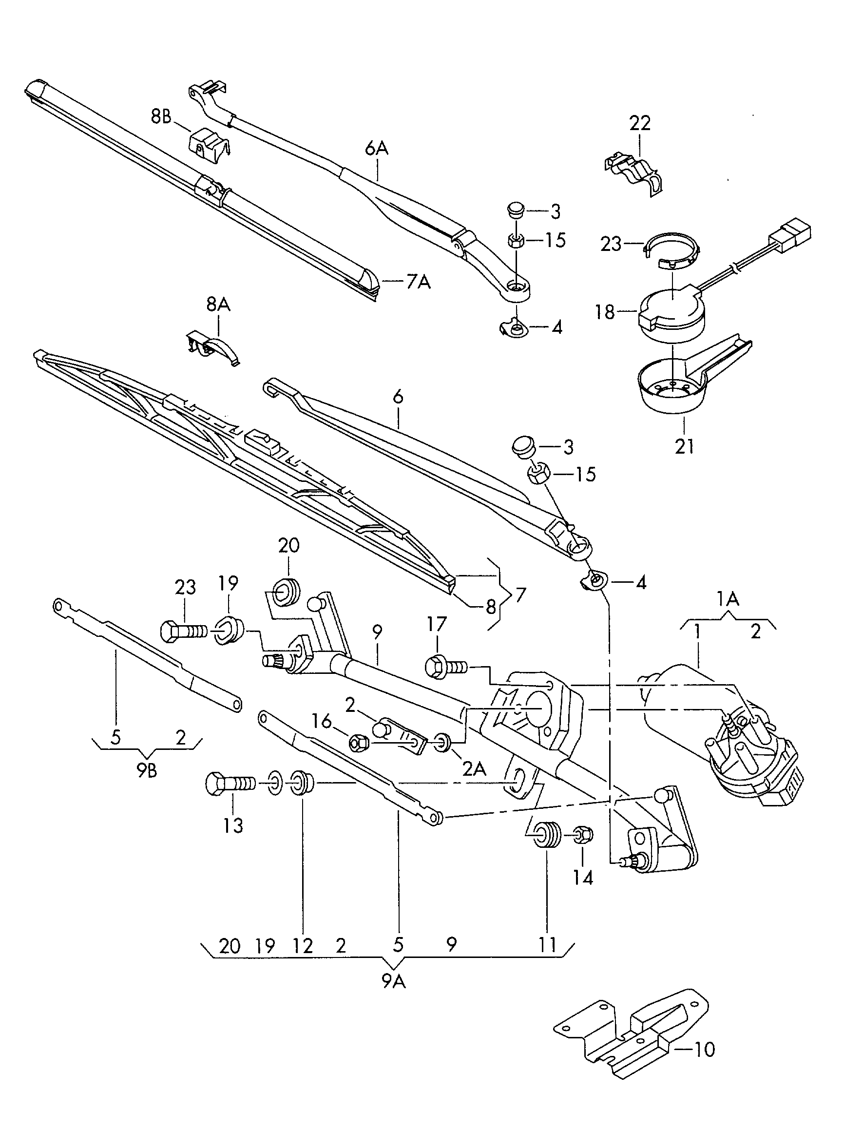 AUDI 4B1 955 603B - Wiper Linkage autospares.lv