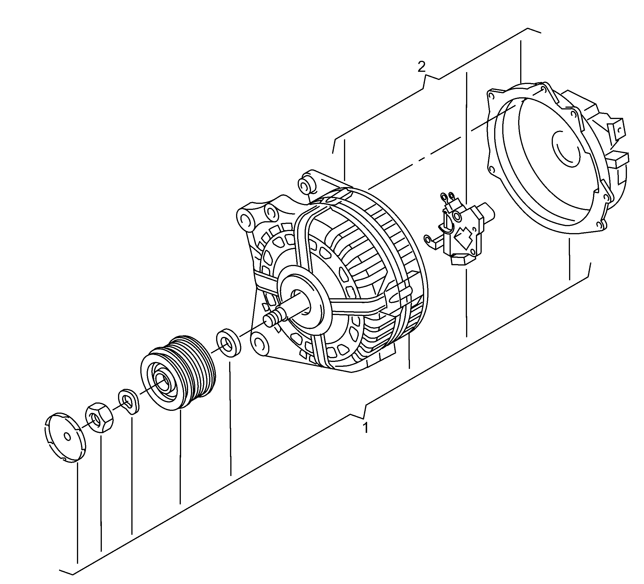 AUDI 06J903023GX - Alternator and single parts: 1 pcs. autospares.lv