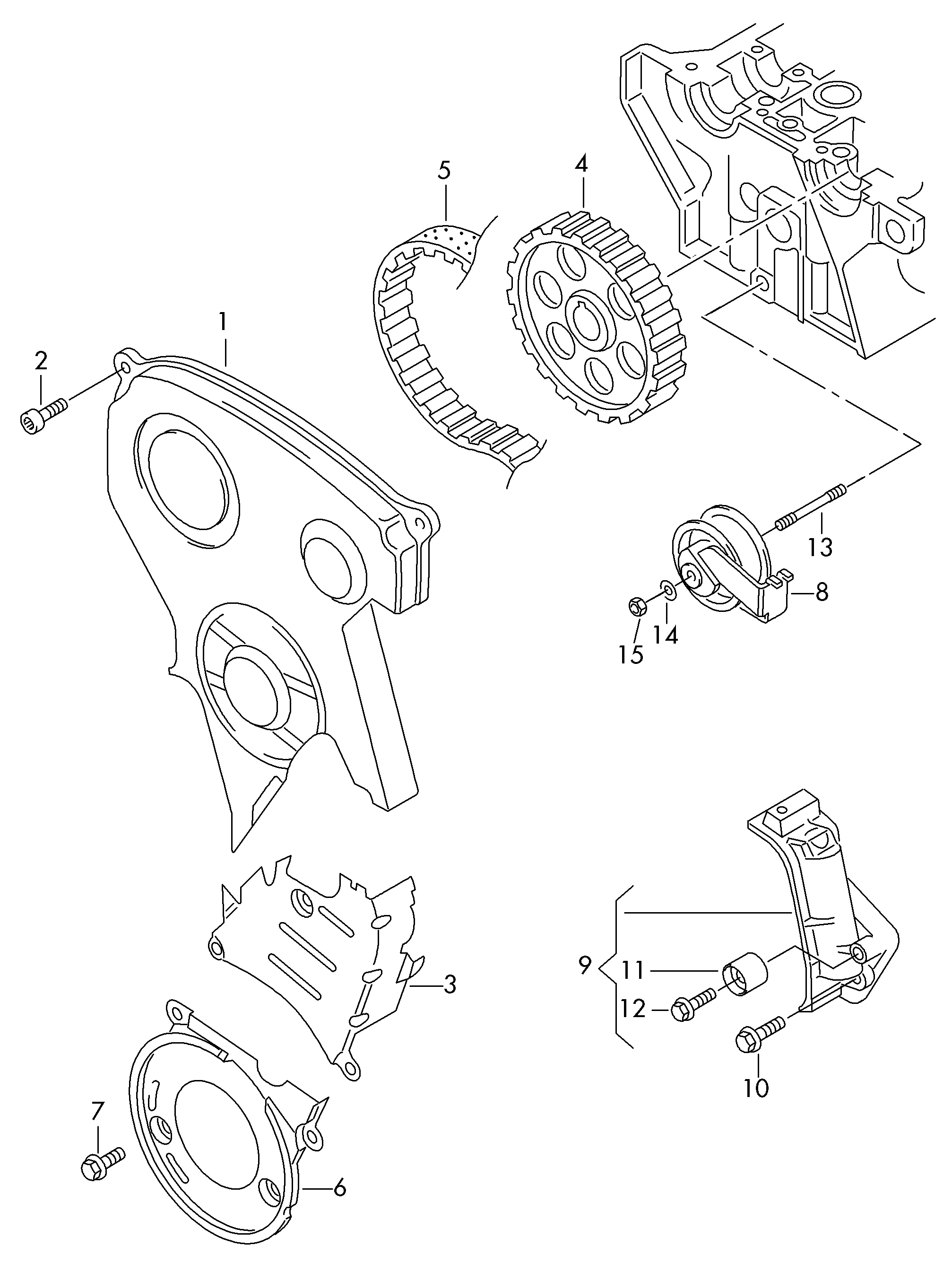 AUDI 06A 109 243 A - Toothed belt toothed belt guard: 1 pcs. autospares.lv