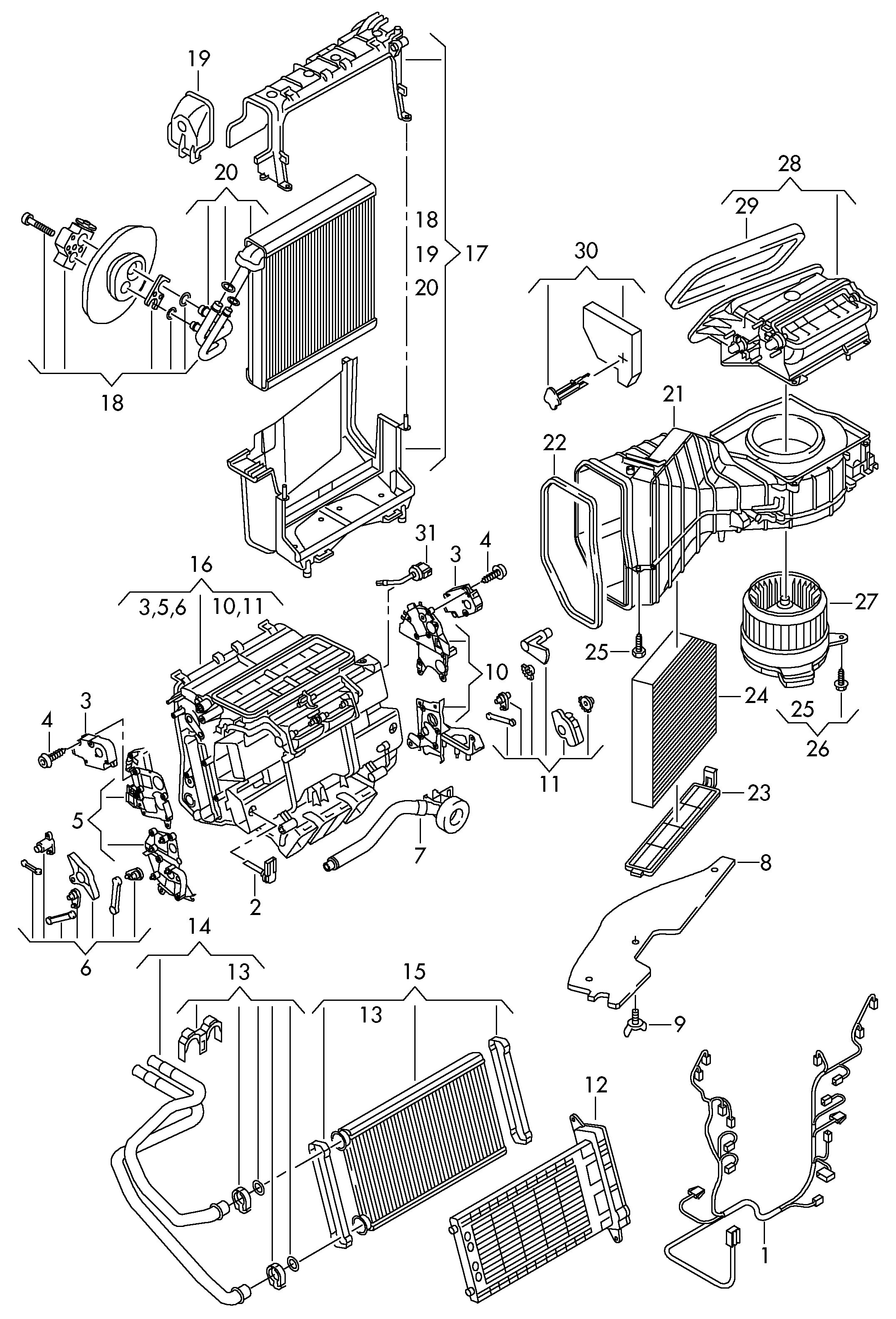 VW 4H0 819 439 - Air-conditioning system with electronic regulation: 1 pcs. autospares.lv