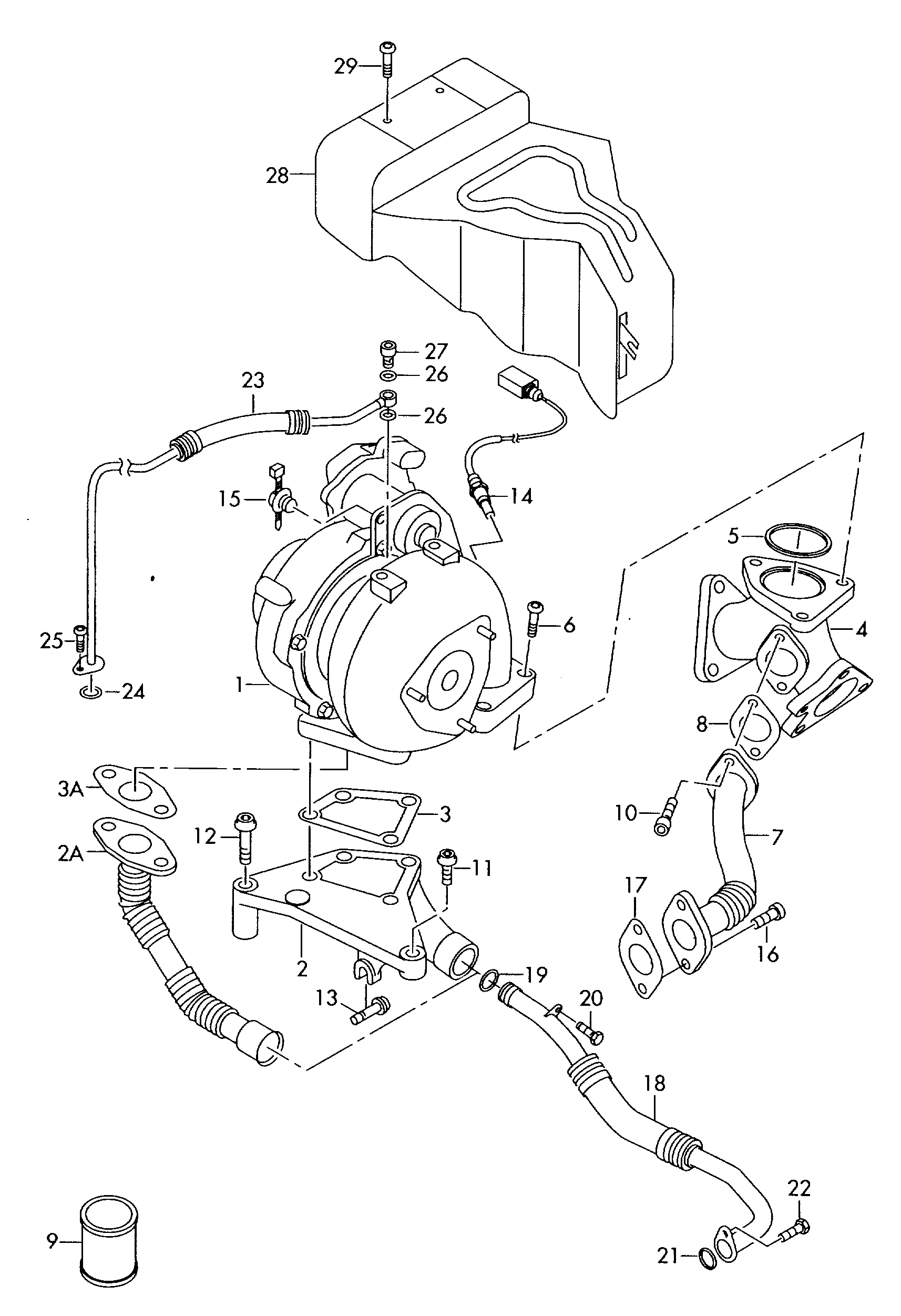 VAG 059145715F - Exhaust gas turbocharger: 1 pcs. autospares.lv