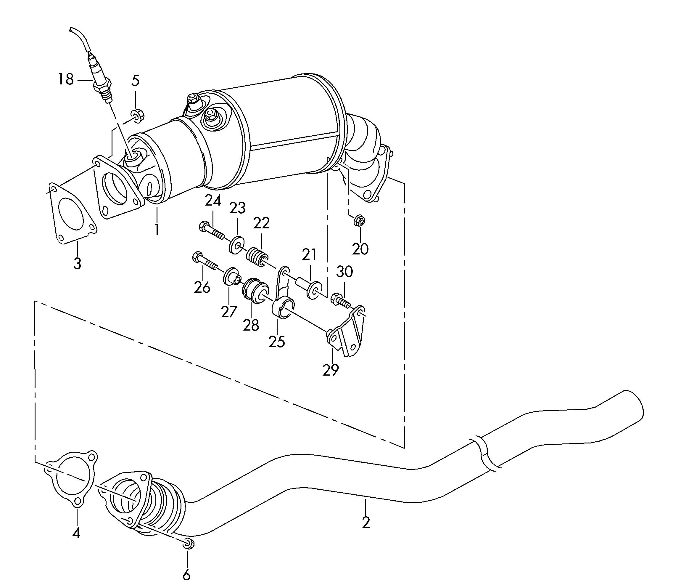 AUDI 8K0254751JX - Exhaust pipe with catalyst and particulate filter: 1 pcs. autospares.lv