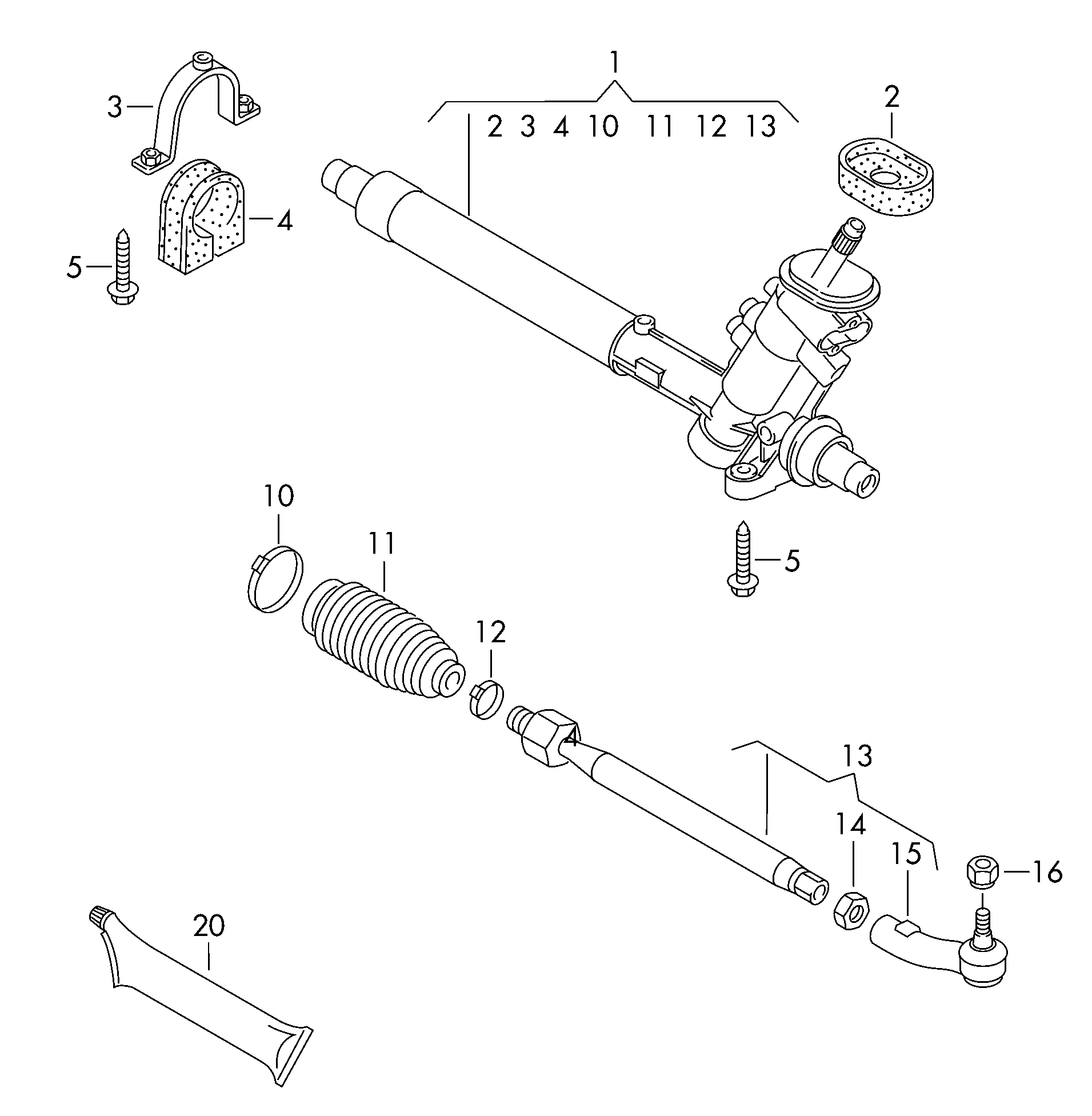 Skoda 6R0423803D - Steering gear track rod: 1 pcs. autospares.lv