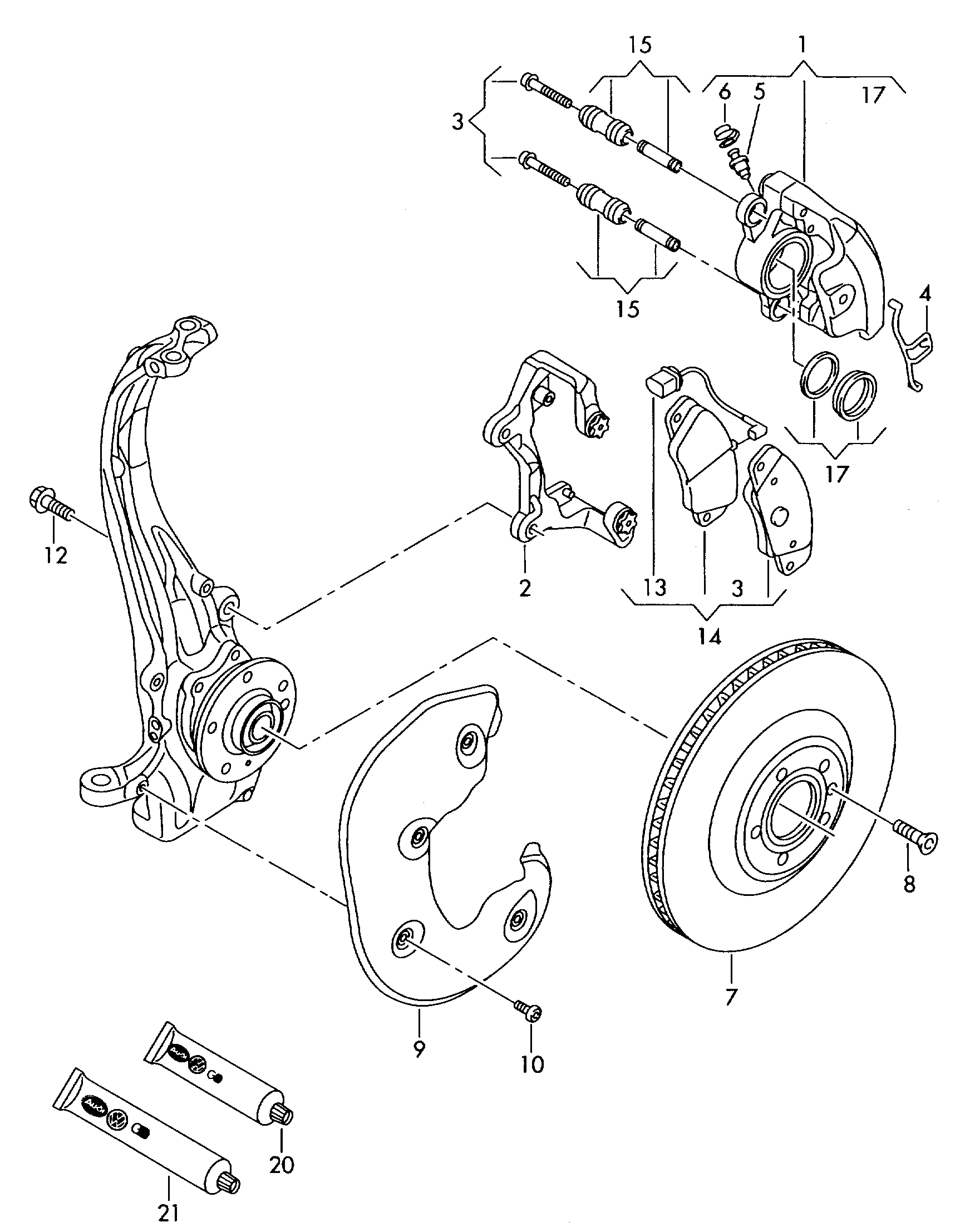 AUDI 4G0615301G - Floating caliper brake brake disc (vented) d             >> - 20: 2 pcs. autospares.lv