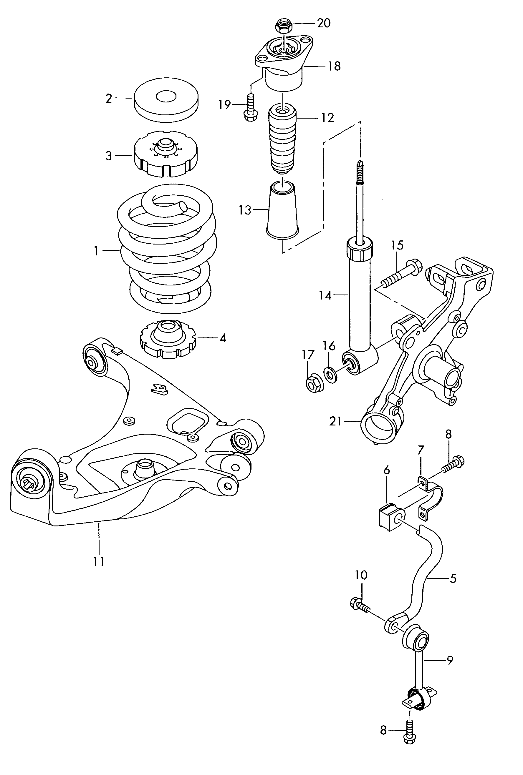 VAG 8E0 513 036 AE - Suspension anti-roll bar shock absorbers: 2 pcs. autospares.lv