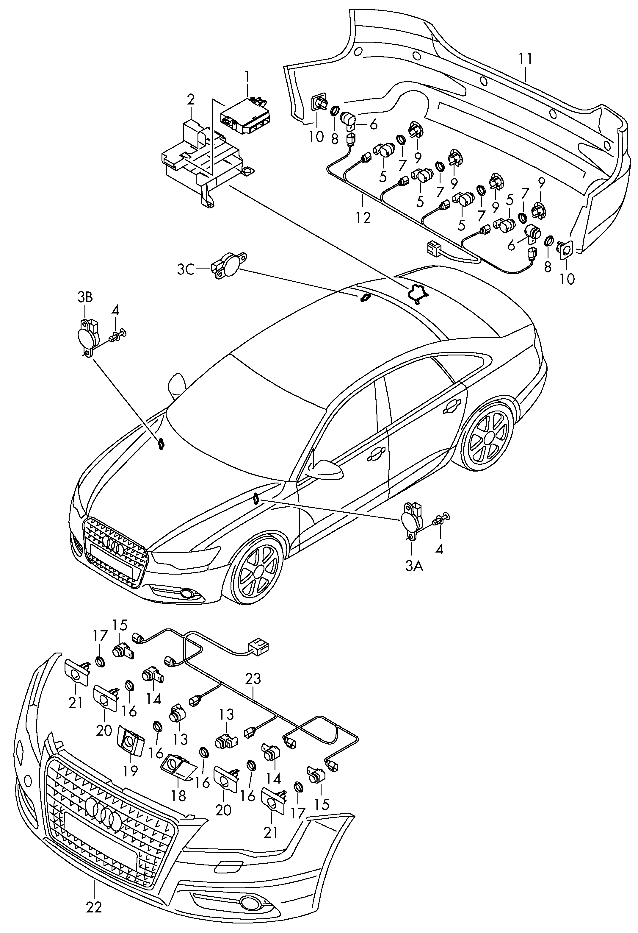 VAG 1S0 919 275 - Parking aid: 2 pcs. autospares.lv